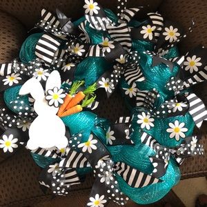 Wreath with Starlite Blue Mesh